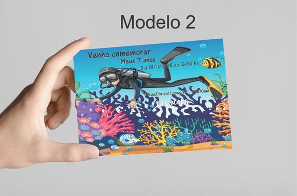 Convite 10x7 - Aquário