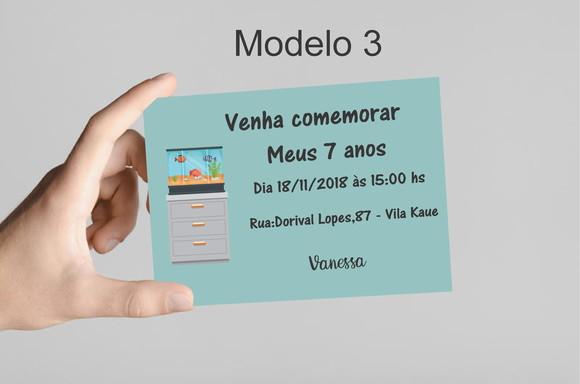 Convite 10x7 - Aquário
