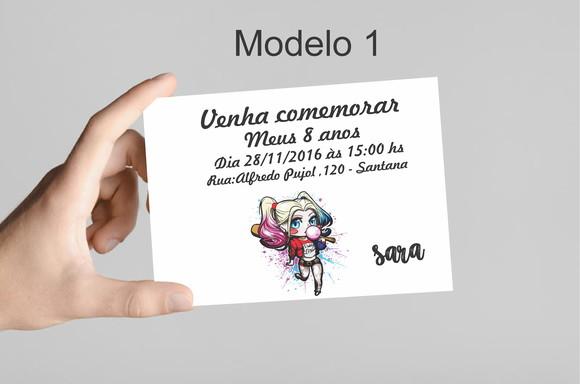Convite 10x7 - Arlequina
