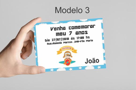 Convite 10x7 - Aviador