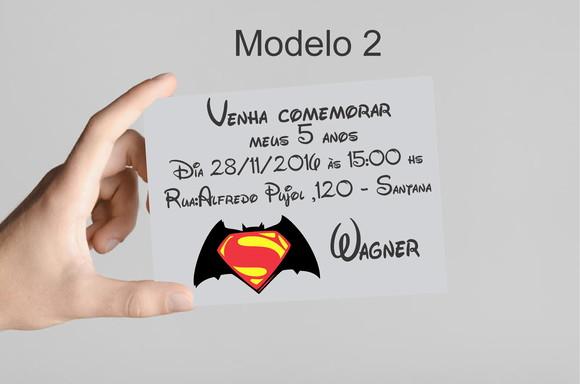 Convite 10x7 - Batman