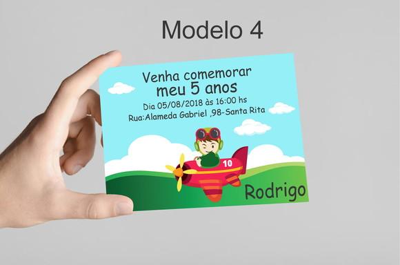 Convite 10x7 - Aviador