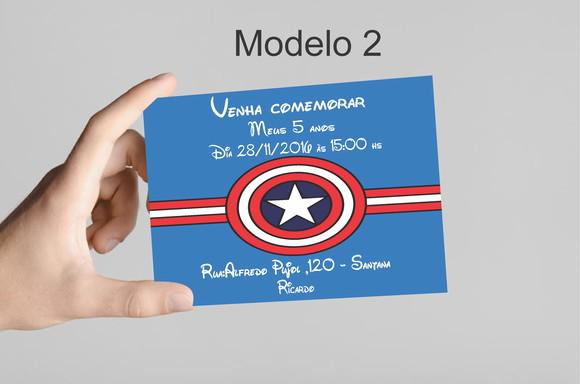 Convite 10x7 - Capitão America