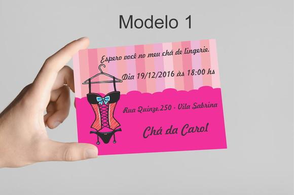Convite 10x7 - Chá de Lingerie