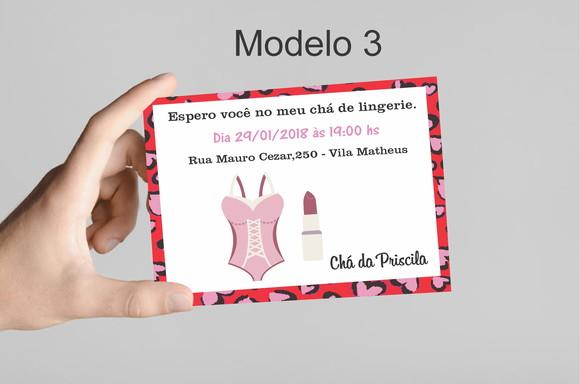 Convite 10x7 - Chá de Lingerie