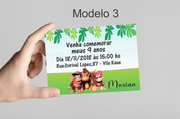 Convite 10x7 - Donkey Kong