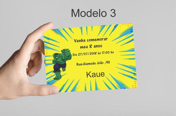 Convite 10x7 - Hulk