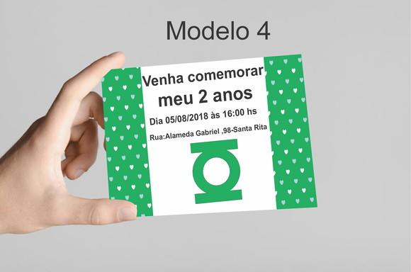 Convite 10x7 - Lanterna Verde