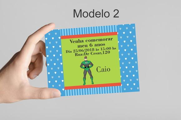 Convite 10x7 - Lanterna Verde