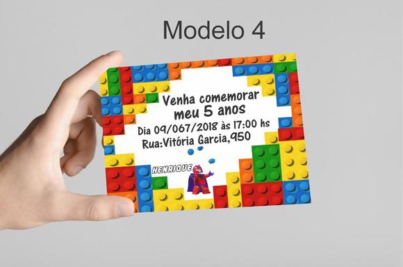 Convite 10x7 - Lego