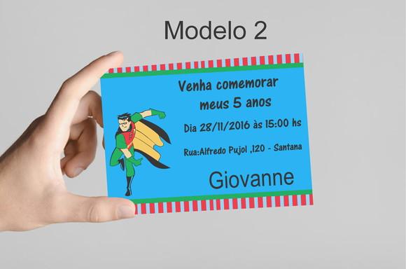 Convite 10x7 - Robin