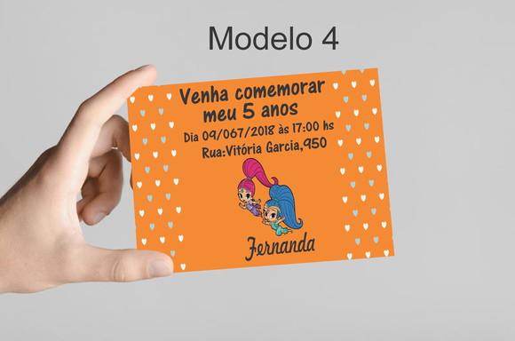 Convite 10x7 - Shimmer Shine