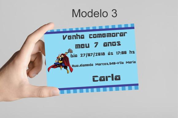 Convite 10x7 - Thor