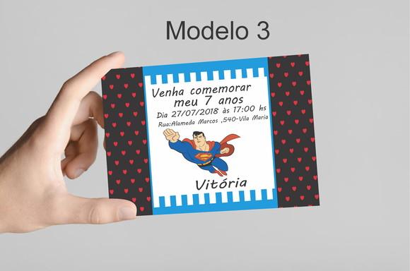 Convite 10x7 - Super Homem