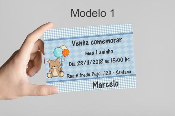 Convite 10x7 - Ursinho