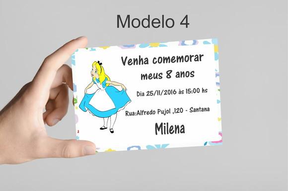 Convite 10x7 -alice