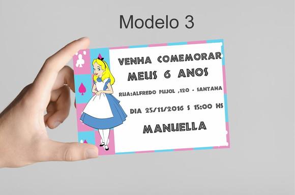 Convite 10x7 -alice
