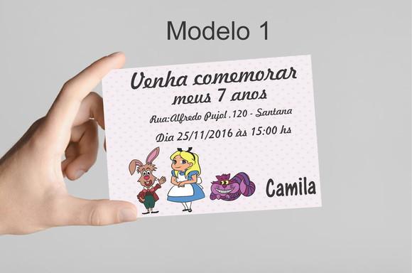Convite 10x7 -alice