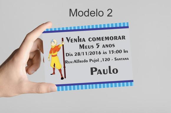 Convite 10x7 -avatar Aang
