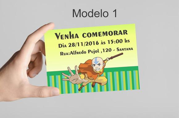 Convite 10x7 -avatar Aang