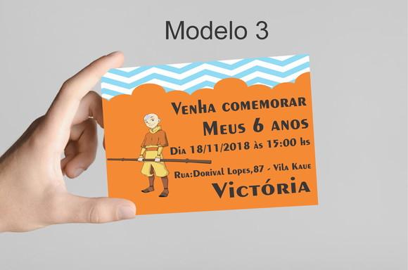Convite 10x7 -avatar Aang