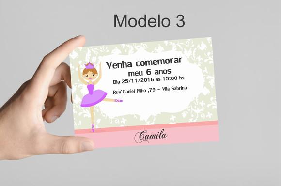 Convite 10x7 -bailarina