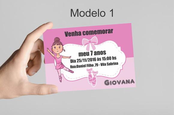 Convite 10x7 -bailarina
