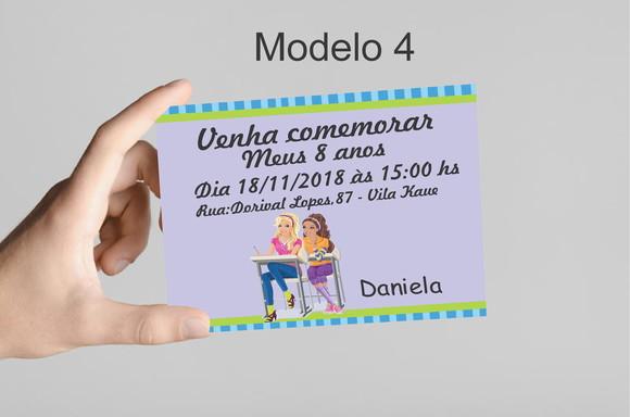 Convite 10x7 -barbie