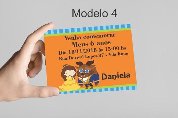Convite 10x7 -bela e a Fera