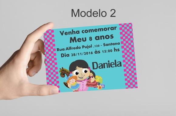 Convite 10x7 -boneca