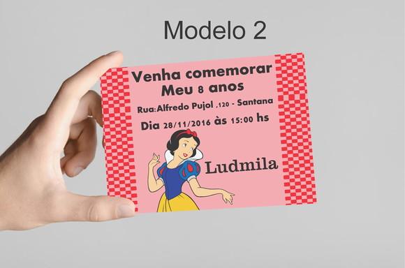 Convite 10x7 -branca de Neve