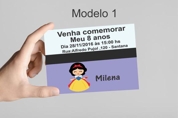 Convite 10x7 -branca de Neve