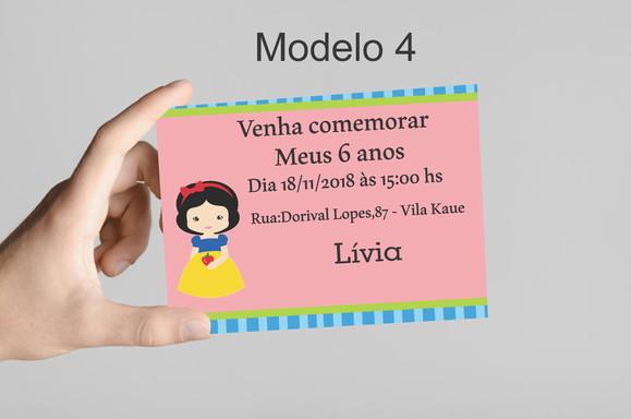 Convite 10x7 -branca de Neve