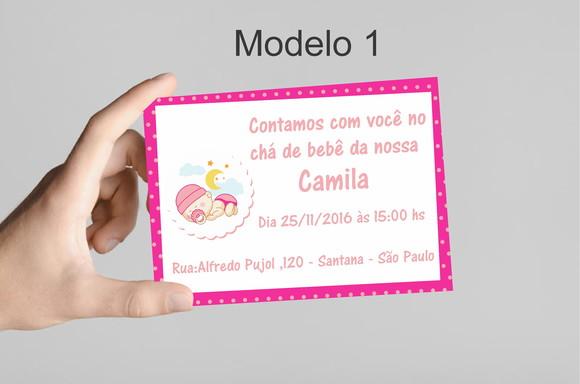 Convite 10x7 -chá de Bebê