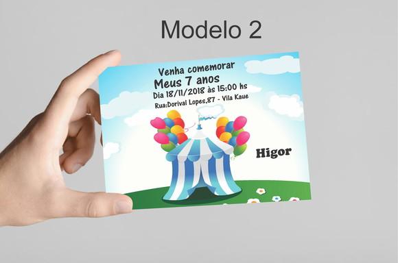 Convite 10x7 -circo