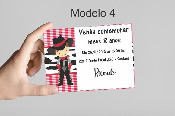Convite 10x7 -cowboy