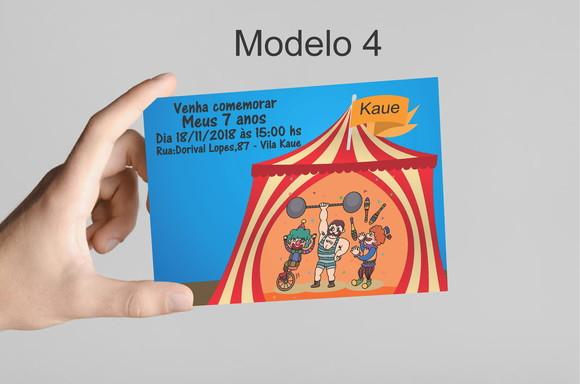 Convite 10x7 -circo