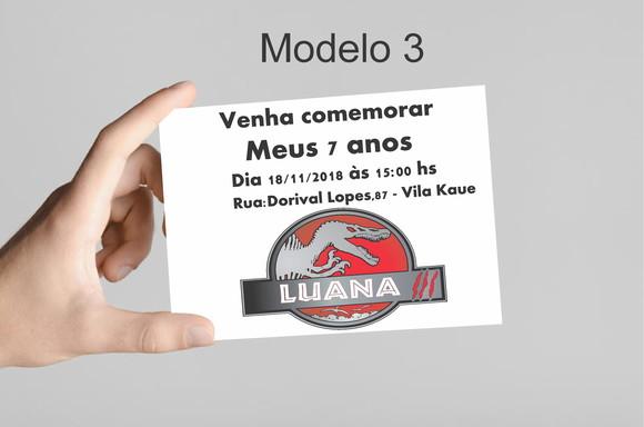 Convite 10x7 -dinossauros