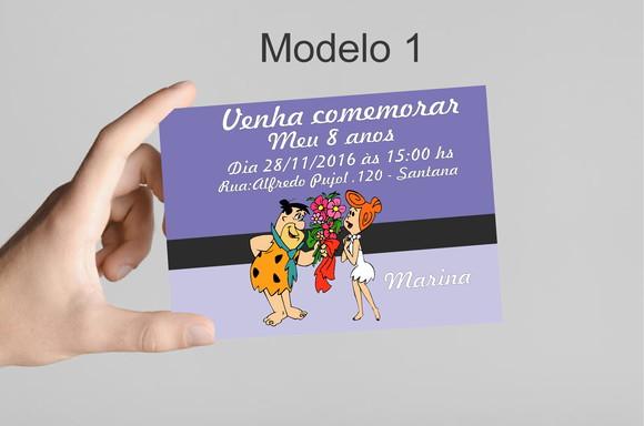 Convite 10x7 -fred Flintstone