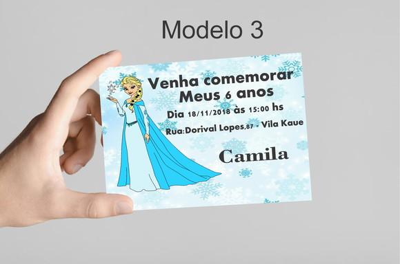 Convite 10x7 -frozen