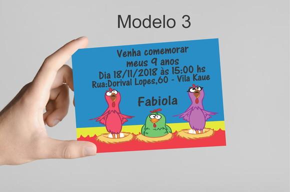 Convite 10x7 -galinha Pintadinha