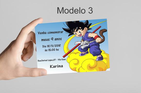 Convite 10x7 -goku