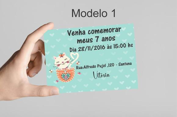 Convite 10x7 -gatinho