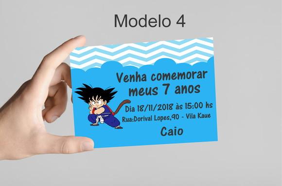 Convite 10x7 -goku