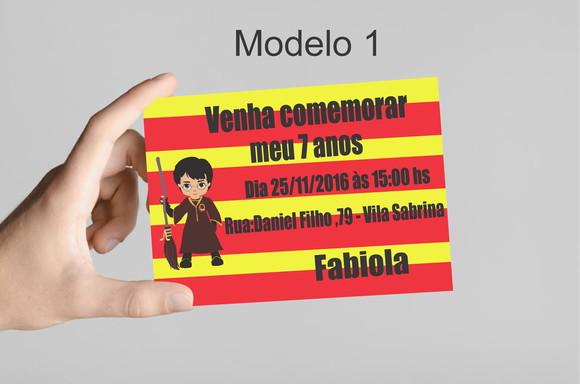 Convite 10x7 -harry Potter-modelo 1
