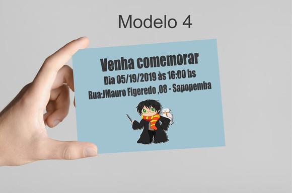 Convite 10x7 -harry Potter-modelo 1