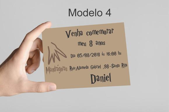 Convite 10x7 -harry Potter-modelo 2
