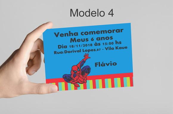 Convite 10x7 -homem Aranha