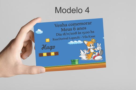 Convite 10x7 -mario Bros