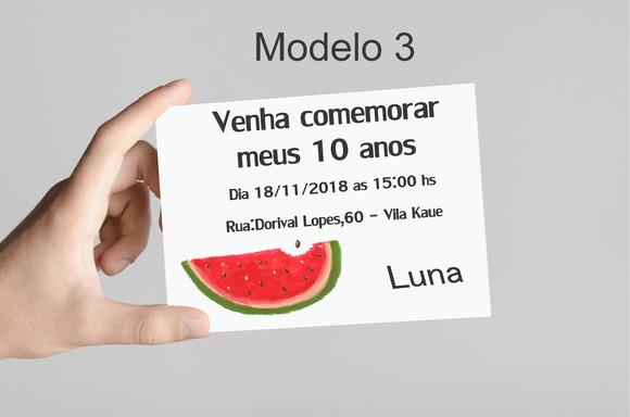 Convite 10x7 -melancia